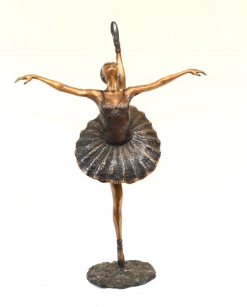 French Bronze Ballerina Ballet Dancer Statue Degas