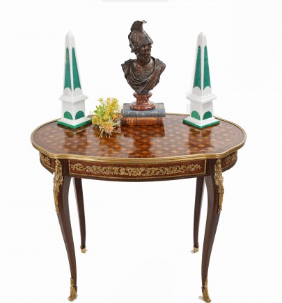 French Centre Table Parquetry Inlay