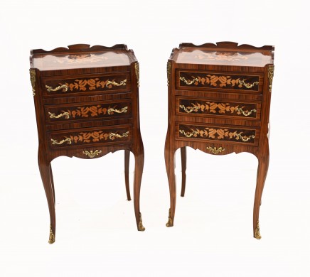 French Chests of Drawers Bedsides Empire Inlay