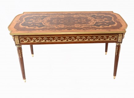 French Coffee Table Marquetry Inlay Empire Furniture