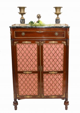 French Empire Cocktail Cabinet Mahogany Chest 1890