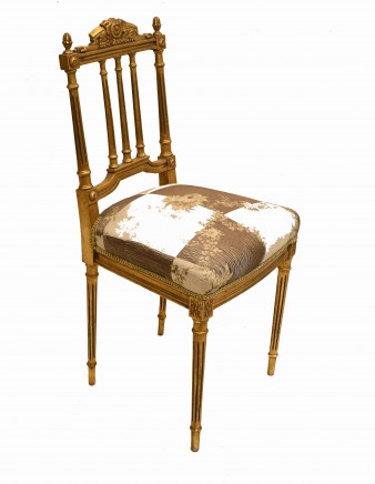 French Gilt Accent Chair Empire
