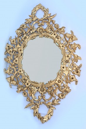 French Oval Mirror Gilt Pier Art Nouveau Mirrors