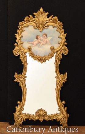 French Cherub Mirror Gilt Pier Glass, What Is A Pier Glass Mirror