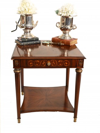 French Side Table Empire Inlay End Tables