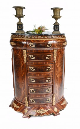 French Tall Boy Chest - Empire Demi Lune Commode