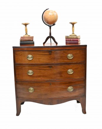 Georgian Bow Fronted Chest Mahogany 1820
