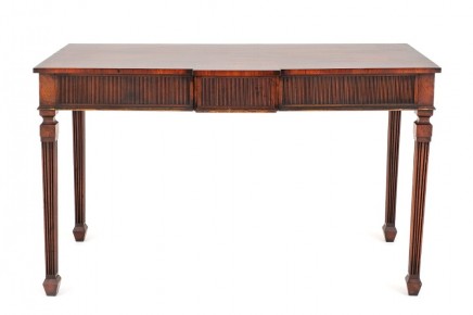 Georgian Console Table Mahogany Revival Inlay