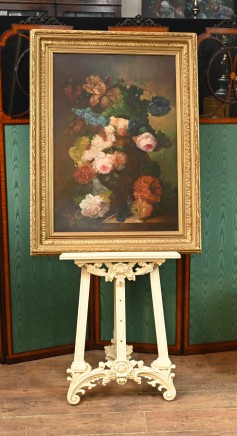 Georgian Floral Oil Painting Still Life Spray Gilt Frame