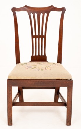 Georgian Mahogany Side Accent Chair 18th Century