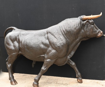 Giant Bronze Bull Statue Bullock Garden Animals 8 ft
