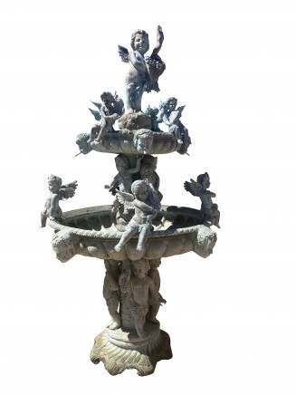 Giant Bronze Fountain Italian Cherub Water Feature Florence