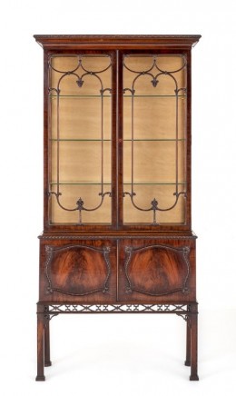 Gillows Display Cabinet Mahogany Chippendale