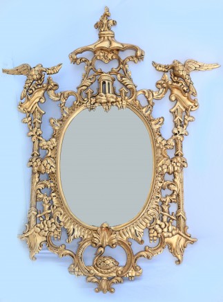 Gilt Chippendale Mirror - Pier Mirrors Ornate Birds