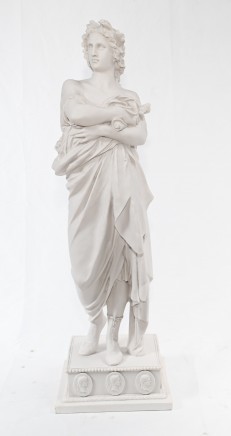 Italian Apollo Statue White Stone Figurine Roman Myth