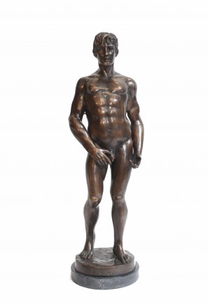 Italian Bronze Male Nude Statue Naked Art Classical