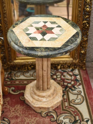 Italian Tuscan Marble Side Table Inlay Sofa Tables