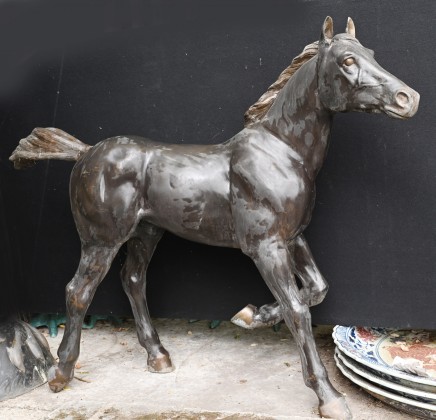 Large Bronze Pony Statue Garden Horse Casting