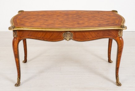 Louis XVI Coffee Table Antique 1870 Parquetry