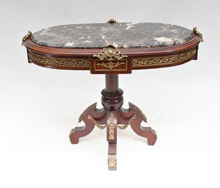 Louis XVI Hall Table Ormolu Marble Top