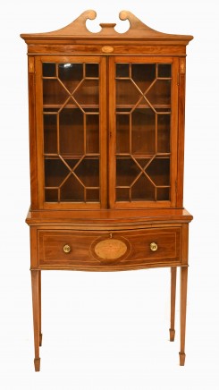 Mahogany Sheraton Regency Display Cabinet Bookcase