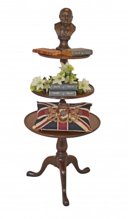 Mahogany Wine Table Tiered Chippendale Stand