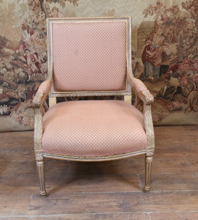 Painted French Arm Chair Empire Painted Interiors