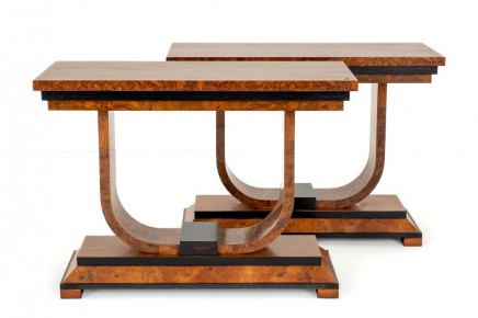 Pair Art Deco Console Tables Period 1930s