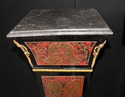 Boulle Pedestal Stand Column Support Louis XV Buhl Inlay