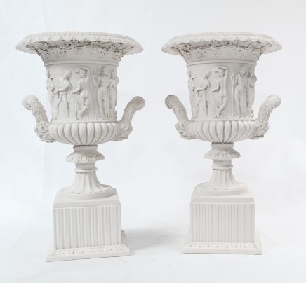 Pair Classical Medici Urns - Campana Planters