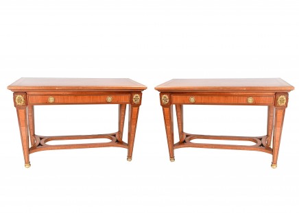 Pair French Console Tables Empire Circa 1890