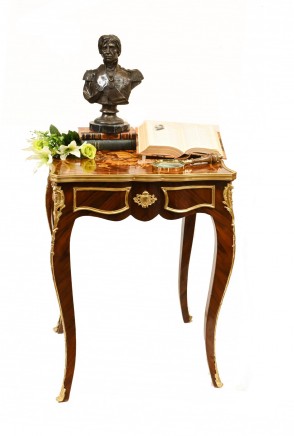 Single French Empire Side Table Inlay Stand Kingwood Furniture