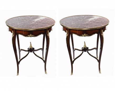 Pair French Side Tables Louis XVI Cocktail Interiors