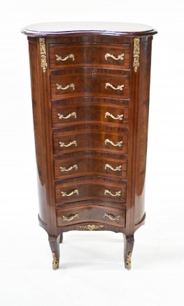 French Chest Of Drawers Kidney Tall Boy Empire