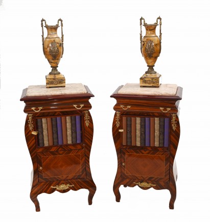 Pair Regency Bedside Chests Cabinets