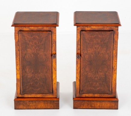 Pair Victorian Bedside Cabinets Chests 1890