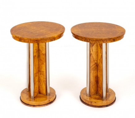Pair Vintage Deco Occasional Tables 1930