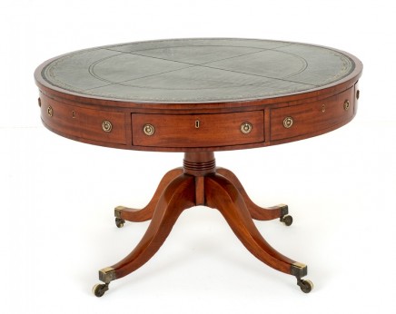Period Regency Drum Table Mahogany