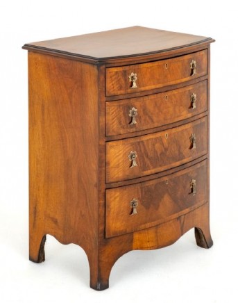 Regency Chest Drawers Bow Front