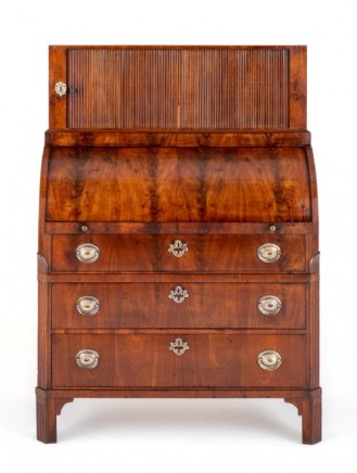 Regency Cylinder Desk Mahogany Furniture 19th Century