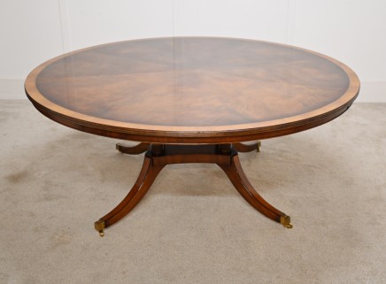 Regency Dining Table Mahogany and Satinwood Centre