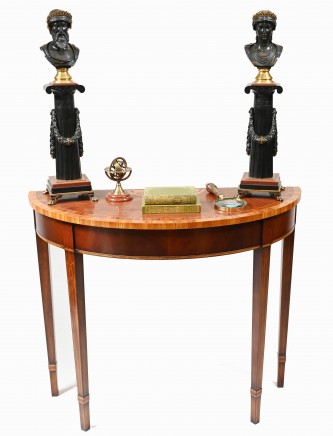Regency Hall Table Demi Lune Console Tables Mahogany