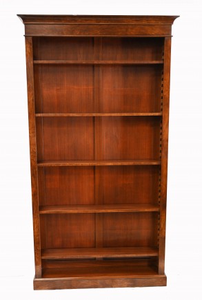Regency Open Bookcase Slim Walnut Book Shelf