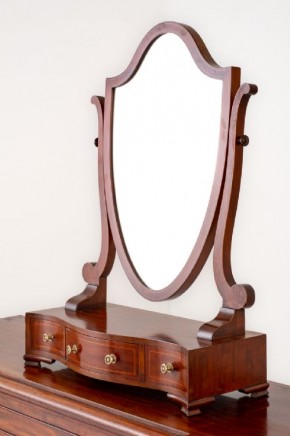 Regency Revival Dressing Mirror 1880 Mahogany Cheval
