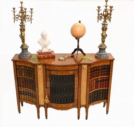 Regency Satinwood Side Cabinet Sideboard 1880