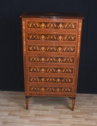 Regency Sheraton Chest Drawers English Furniture Marquetry Inlay