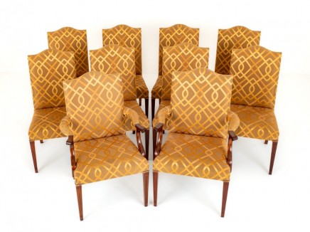 Set Regency Dining Chairs Upholstered