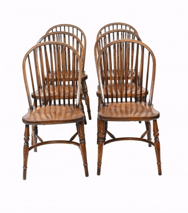 Set Windsor Chairs Farmhouse Dining Kichen Furniture