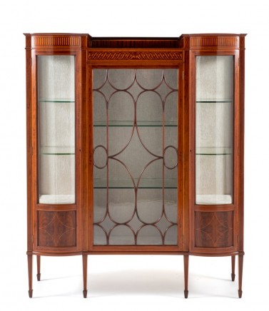 Sheraton Display Cabinet Antique Mahogany