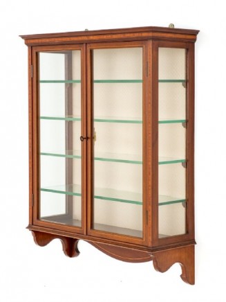 Sheraton Hanging Bookcase Wall Cabinet Revival 1880